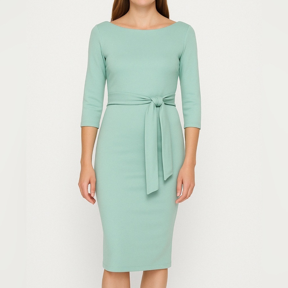 158. See You Monday Ribbed Knit Midi Dress in Mint | Size L